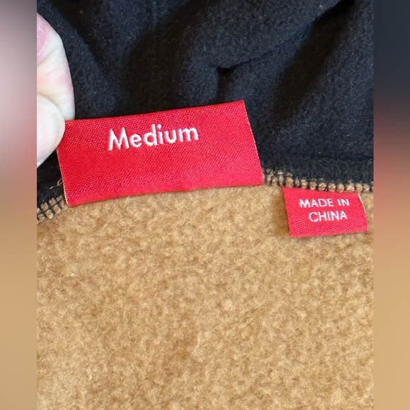 NWT SS2023 SUPREME DOUBLE HOOD FACEMASK ZIP-UP HOODIE LIGHT BROWN MEDIUM - Picture 12 of 16